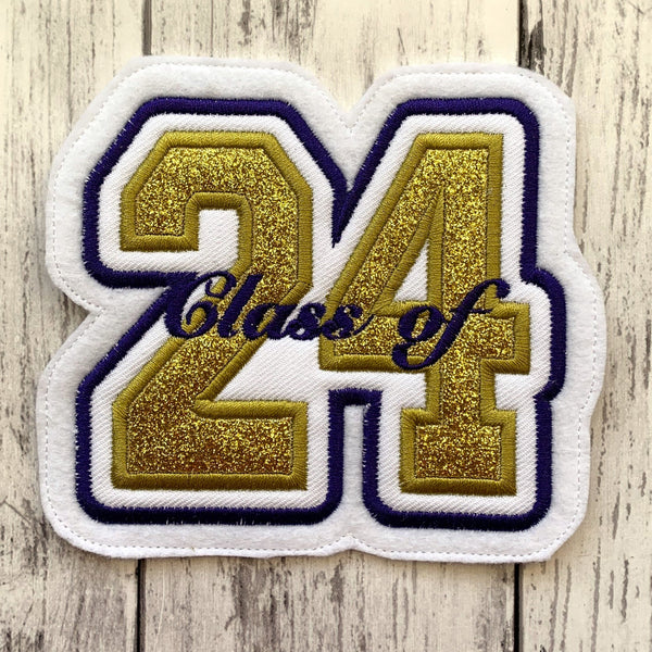 Vinyl Graduation Year Letterman Jacket Patch 2-Digit