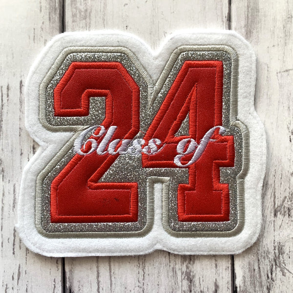 Vinyl Graduation Year Letterman Jacket Patch 2-Digit