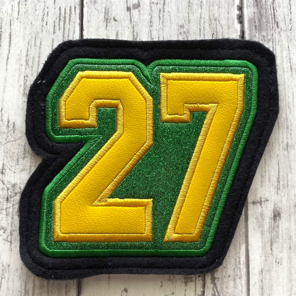Vinyl Jersey Number Letterman Jacket Patch