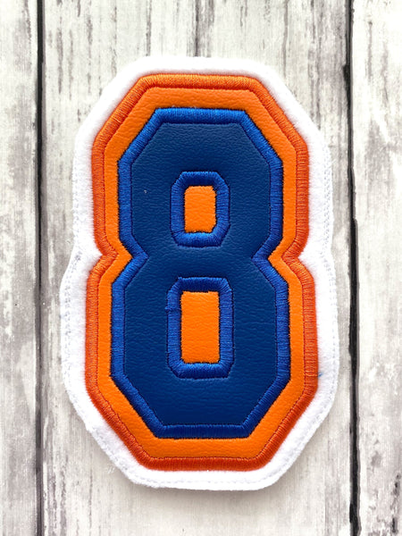 Vinyl Jersey Number Letterman Jacket Patch