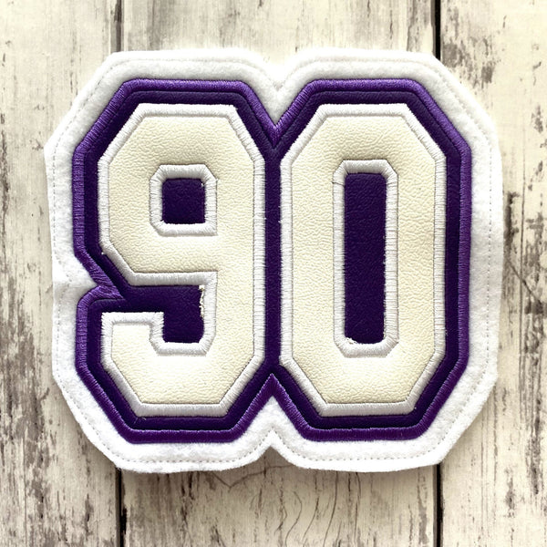 Vinyl Jersey Number Letterman Jacket Patch