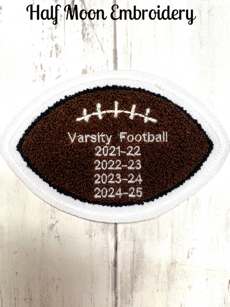 Chenille Football Letterman Jacket Patch