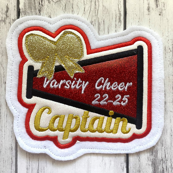 Vinyl Cheerleading Letterman Jacket Patch