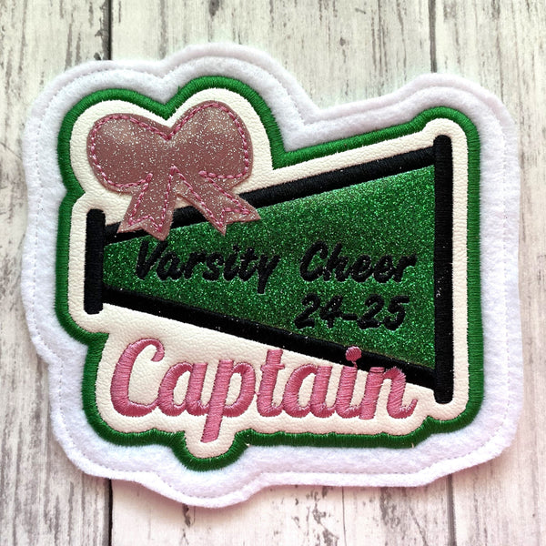 Vinyl Cheerleading Letterman Jacket Patch