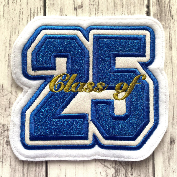 Vinyl Graduation Year Letterman Jacket Patch 2-Digit
