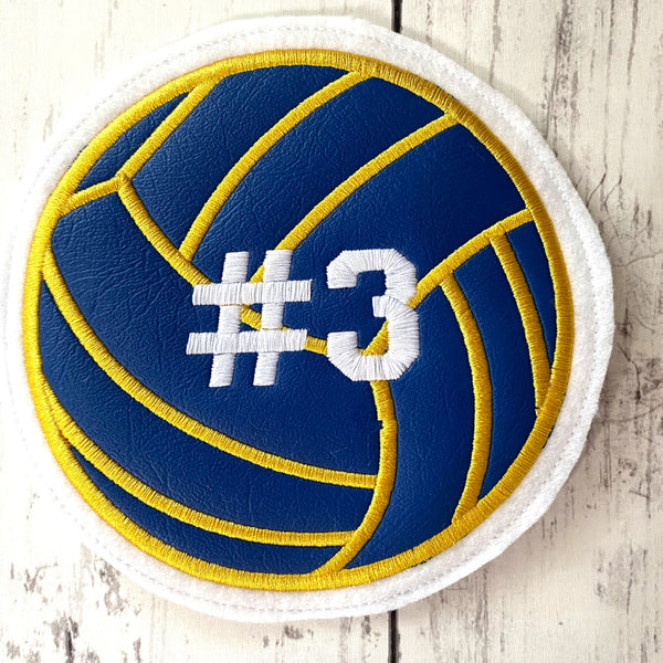 Vinyl Volleyball Letterman Jacket Patch
