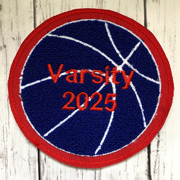 Personalized Chenille Basketball Patch