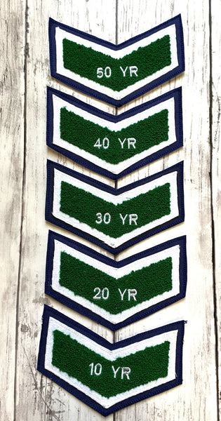 Chenille Chevron Letterman Jacket Patch