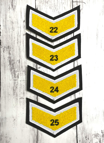 Chenille Chevron Letterman Jacket Patch