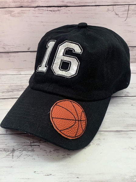 Athlete's Number Cap with Basketball
