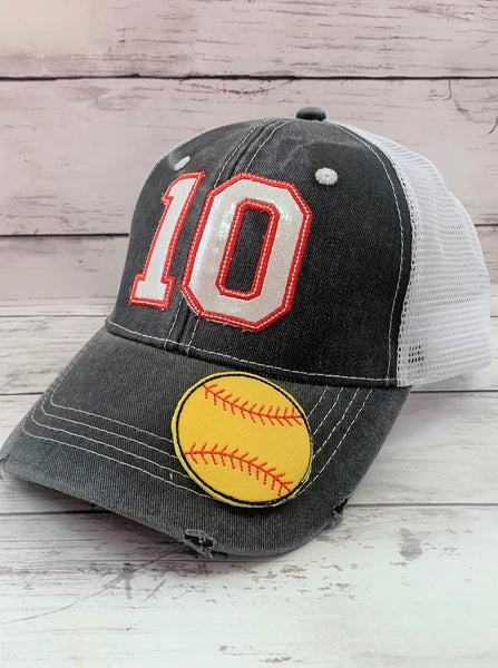 Athlete's Number Cap with Softball