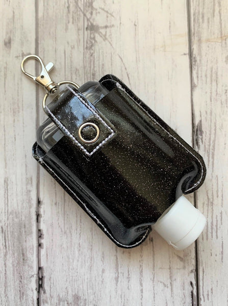 ITH Hand Sanitizer Holder snap tab embroidery design with monogram frame