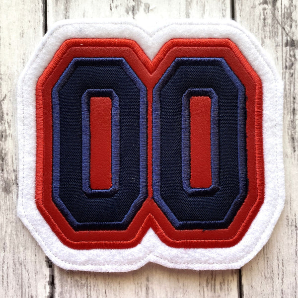 Vinyl Jersey Number Letterman Jacket Patch