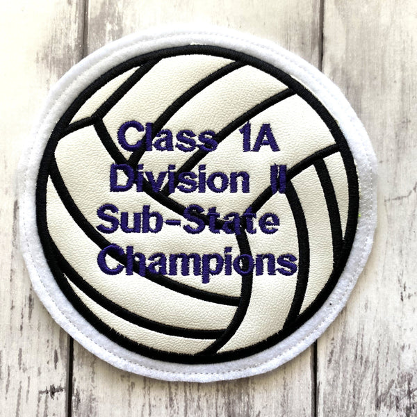 Vinyl Volleyball Letterman Jacket Patch