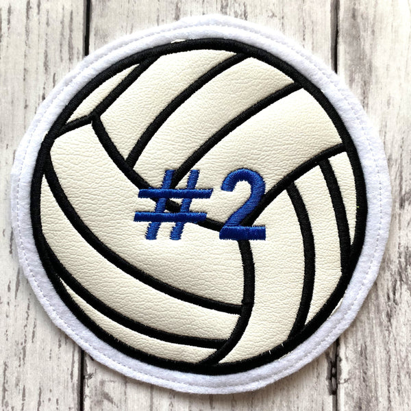 Vinyl Volleyball Letterman Jacket Patch