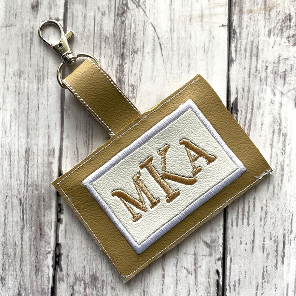 ITH Luggage Tag Embroidery Design