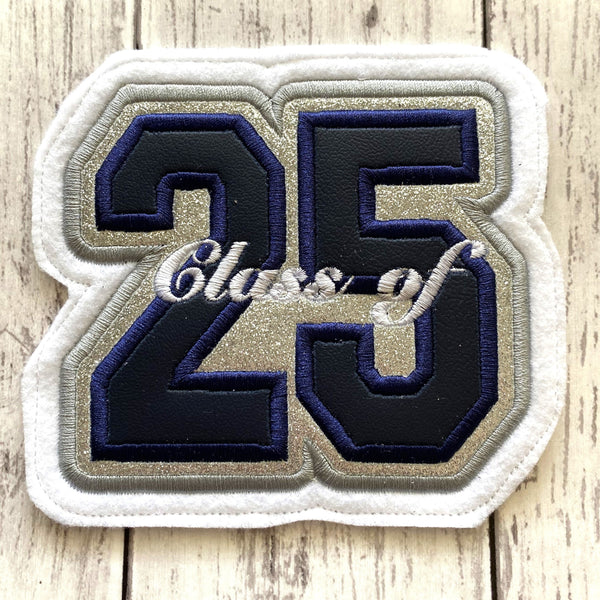 Vinyl Graduation Year Letterman Jacket Patch 2-Digit