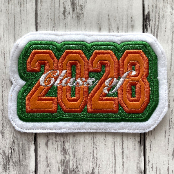 Vinyl Graduation Year Letterman Jacket Patch 4-Digit