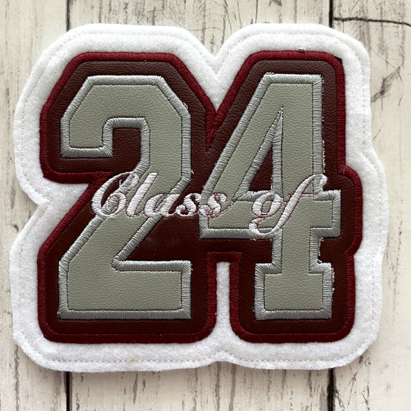 Vinyl Graduation Year Letterman Jacket Patch 2-Digit