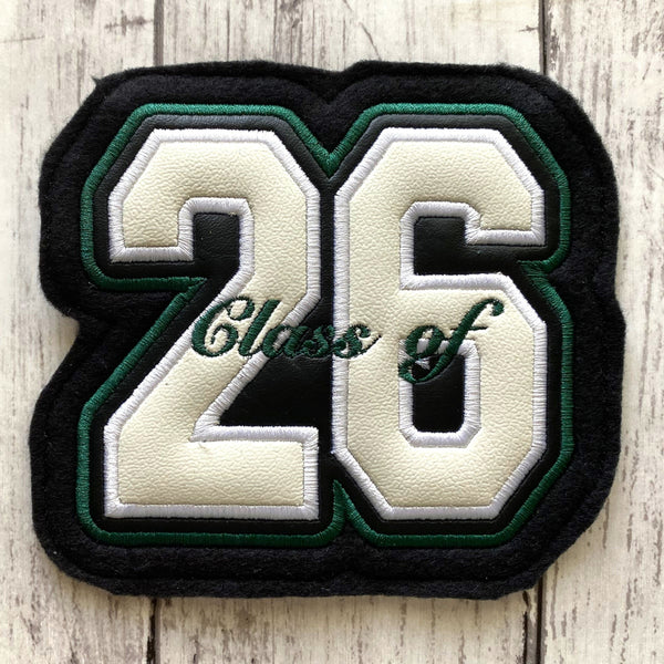 Vinyl Graduation Year Letterman Jacket Patch 2-Digit