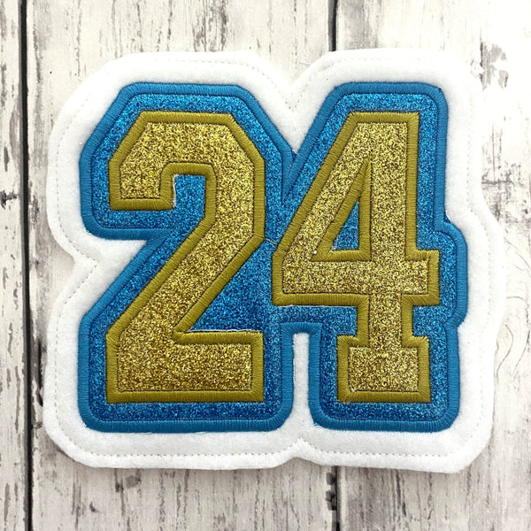 Vinyl Jersey Number Letterman Jacket Patch