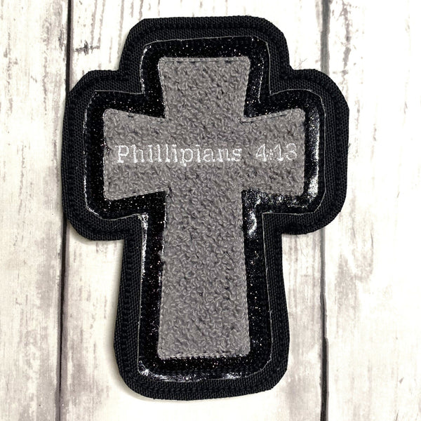 Chenille Cross Letterman Jacket Patch