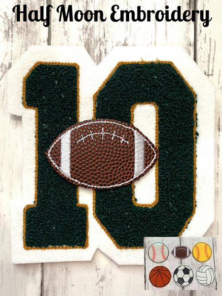 Chenille Sports Number Letterman Jacket Patch