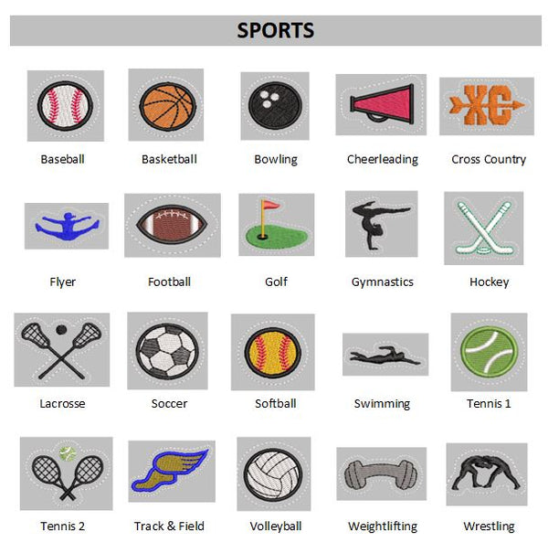 Sports Inserts for Varsity Letters