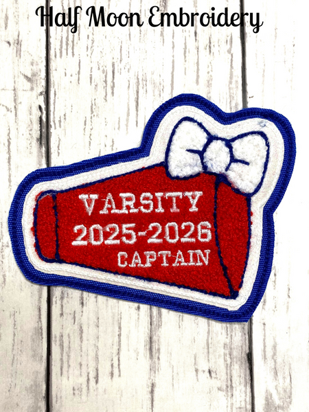 Chenille Megaphone Letterman Jacket Patch