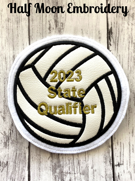 Vinyl Volleyball Letterman Jacket Patch