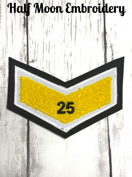 Chenille Chevron Letterman Jacket Patch