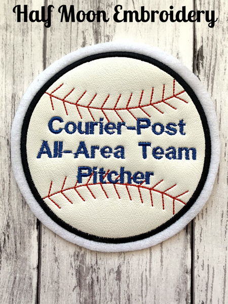 Vinyl Baseball Letterman Jacket Patch