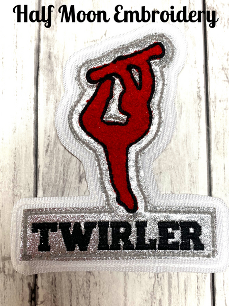 Chenille Twirler Letterman Jacket Patch