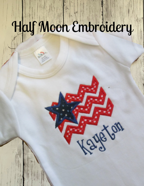 Personalized 4th of July Baby Outfit
