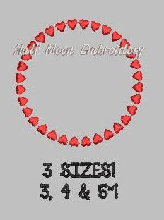 Heart Circle Embroidery Design