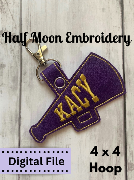 ITH Megaphone Snap Tab Embroidery Design