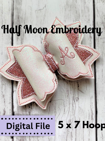 ITH Hair Bow Embroidery Design