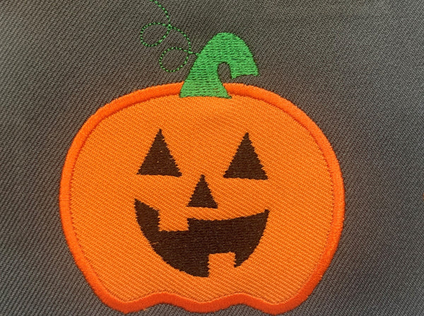 Jack-O-Lantern Applique Embroidery Design