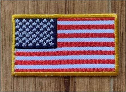 American Flag Applique Embroidery Design freeshipping - Half Moon Embroidery