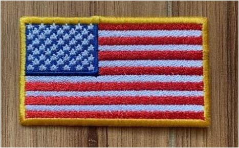 American Flag Applique Embroidery Design freeshipping - Half Moon Embroidery