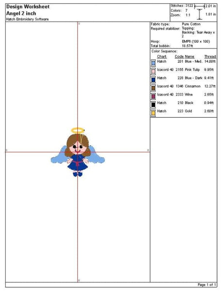 Angel Embroidery Design - Embroidery Design