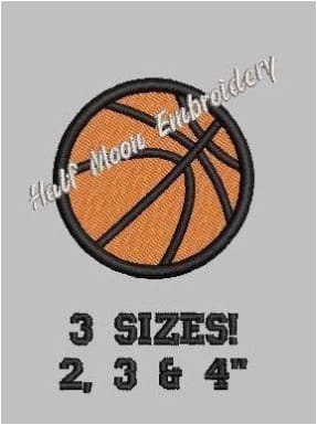 Basketball Embroidery Design