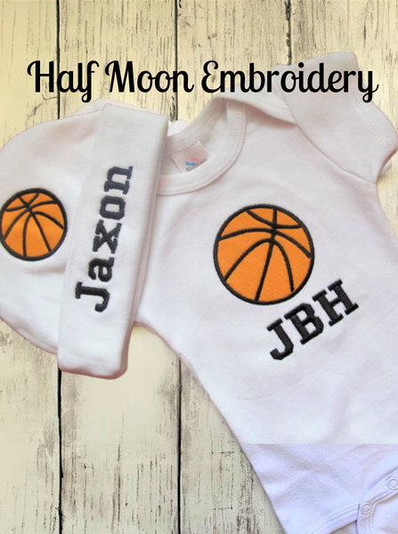 Personalized Basketball Newborn Clothing Set
