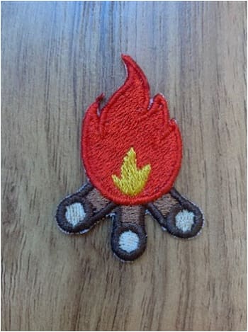 Campfire Embroidery Design