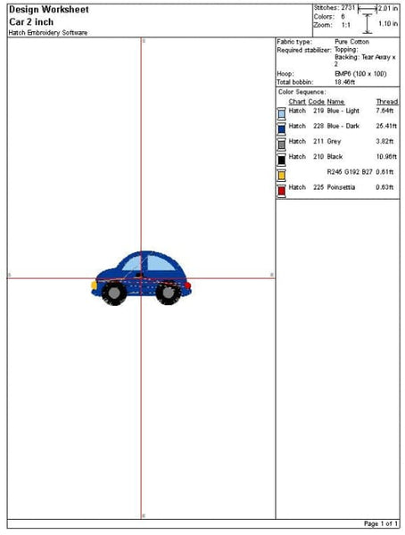 Car Embroidery Design