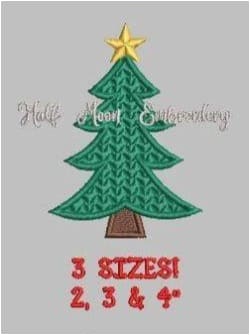 Christmas Tree Embroidery Design