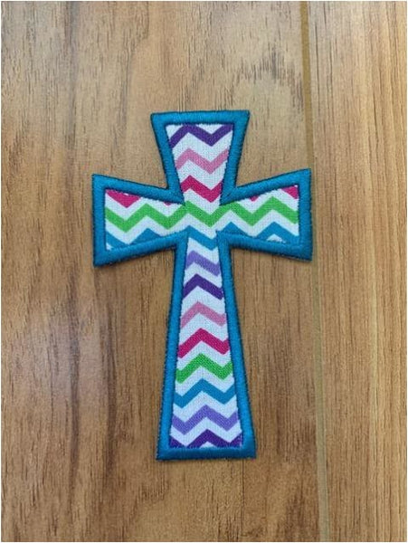 Cross Applique Embroidery Design freeshipping - Half Moon Embroidery