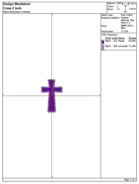 Cross Embroidery Design - Embroidery Design