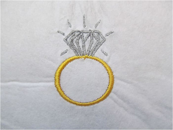 Diamond Ring Embroidery Design freeshipping - Half Moon Embroidery