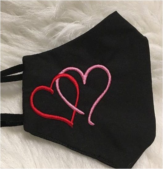 Joined Hearts Embroidery Design